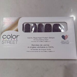 Color Street Plum Glitter Nail Polish Strips